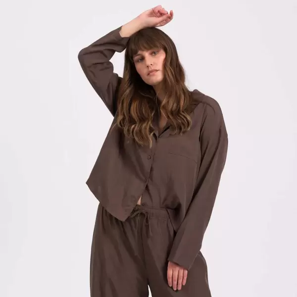 Lykkeland Atelier - Pyjamasskjorte Snuggle, Chocolate