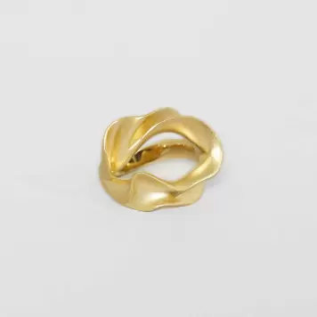 Trine Tuxen - Ring Cannoli, Forgyldt sterlingsølv Trine Tuxen - Ring Cannoli, Forgyldt sterlingsølv