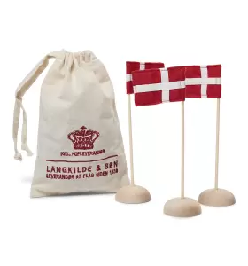 LANGKILDE & SØN - Mini Bordflag, 3 stk.