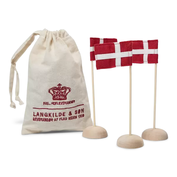 LANGKILDE & SØN - Mini Bordflag, 3 stk.