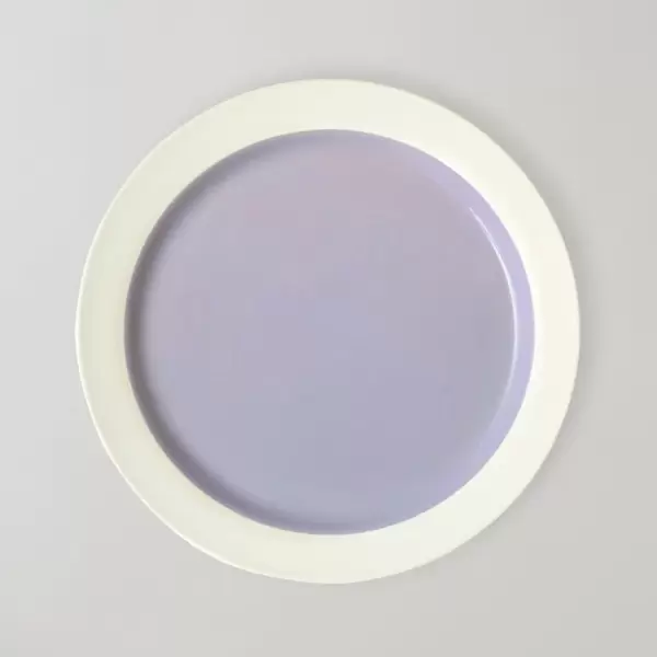 Studio About - 2 stk. Clayware Middagstallerkener, Ivory/Purple