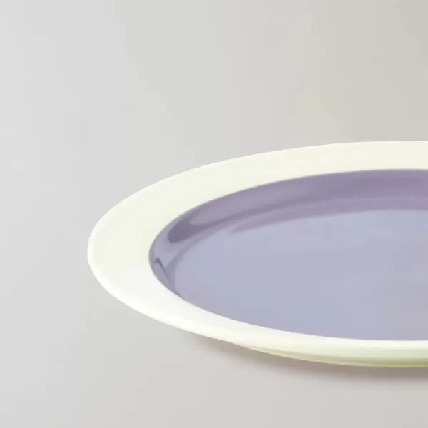 Studio About - 2 stk. Clayware Middagstallerkener, Ivory/Purple