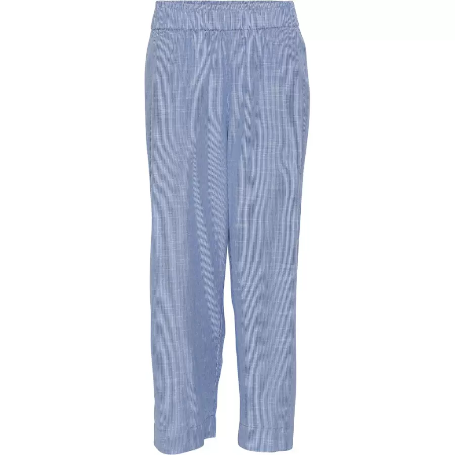 Frau - Copenhagen Long Pants, Medium Blue Stripe