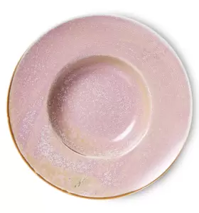 HK living - Chef Ceramics Pastatallerken, Rustik Pink