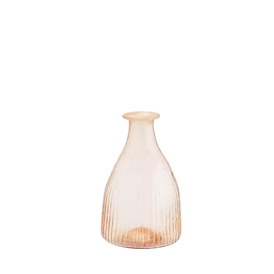 Madam Stoltz - Vase Recycled Glass Ø:7x11, Light Peach