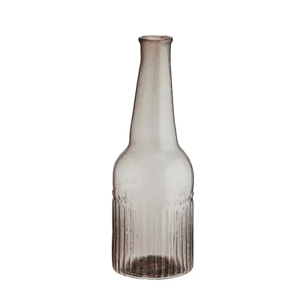 Madam Stoltz - Vase Recycled Glass Ø:7x20, Light Grey