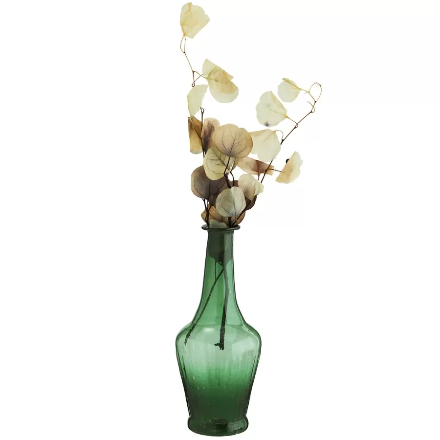 Madam Stoltz - Vase Recycled Glass Ø:9x19, Green