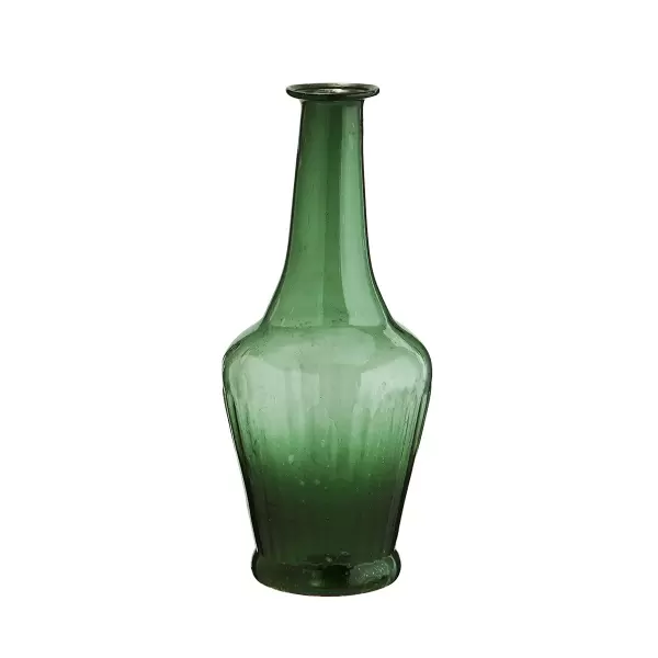 Madam Stoltz - Vase Recycled Glass Ø:9x19, Green