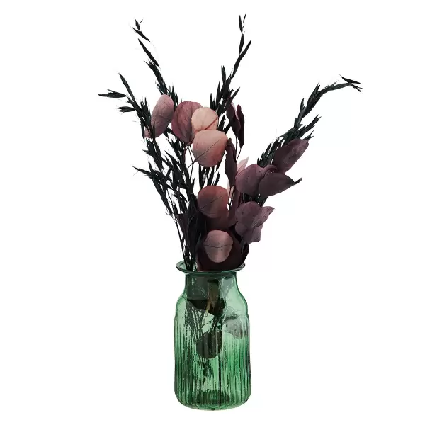 Madam Stoltz - Vase recycled Glass Ø:8x13, Green