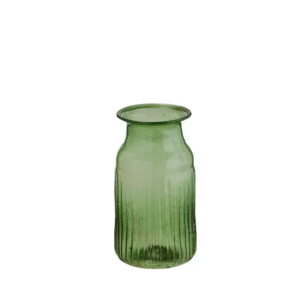 Madam Stoltz - Vase recycled Glass Ø:8x13, Green