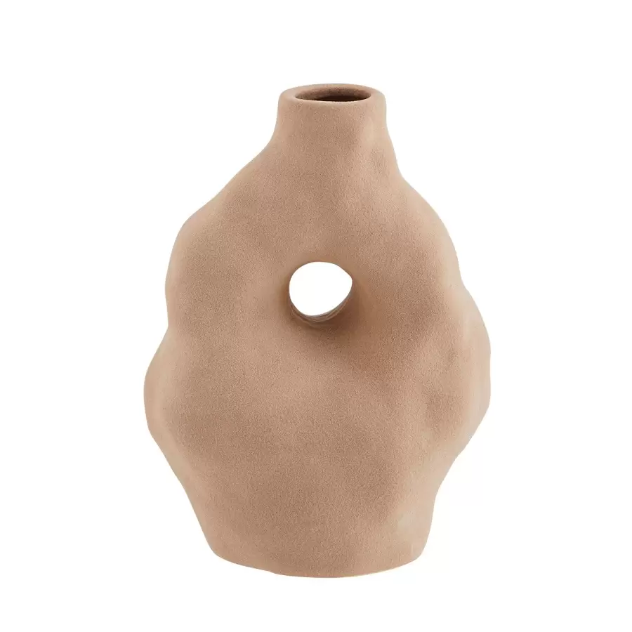 Madam Stoltz - Vase Stentøj 16,5x12x22, Sandstone