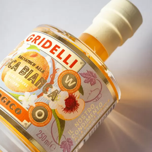 Gridelli - Aceto Balsamico Di Modena, Al Pesca Bianca 250 ml.