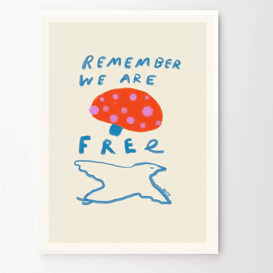 The Poster Club - Remember You Are Free, Das Rotes Rabbit 30x40