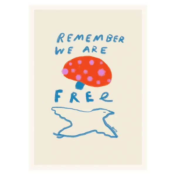 The Poster Club - Remember You Are Free, Das Rotes Rabbit 30x40