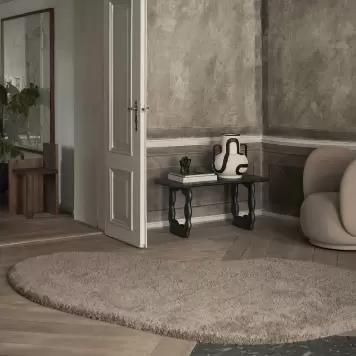 Ferm Living - Forma Gulvtæppe Uld, Ash Brown Large - Hent selv