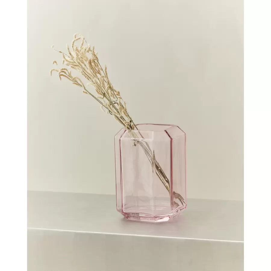 Louise Roe - Glas Jewel Vase, Rose - udstillingsmodel uden originalæske og med små brugsspor