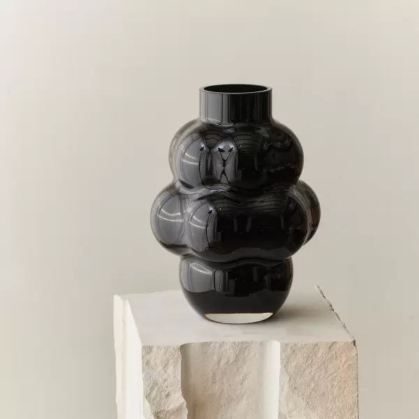 Louise Roe - Glas Balloon Vase #04, Sort