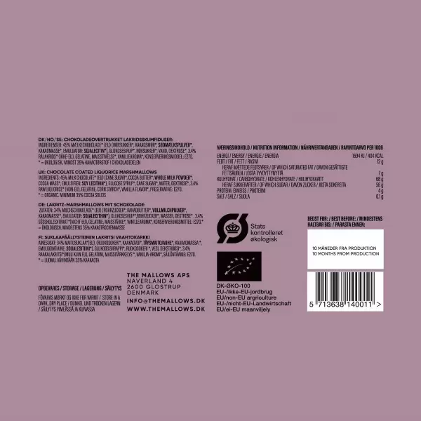 THE MALLOWS - Øko Skumfiduser, Dark Liquorice