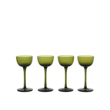 Ferm Living - Host 4 stk. Likørglas, Mosgrøn Ferm Living - Host 4 stk. Likørglas, Mosgrøn