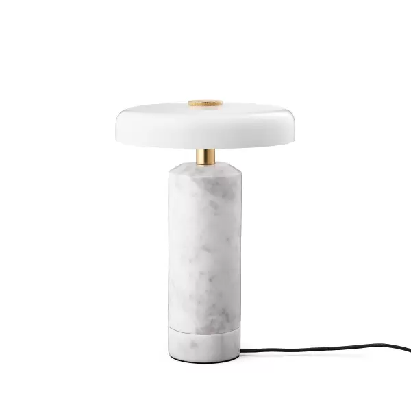 DESIGN BY US - Transportabel Bordlampe Trip, Carrara/Opal Glossy