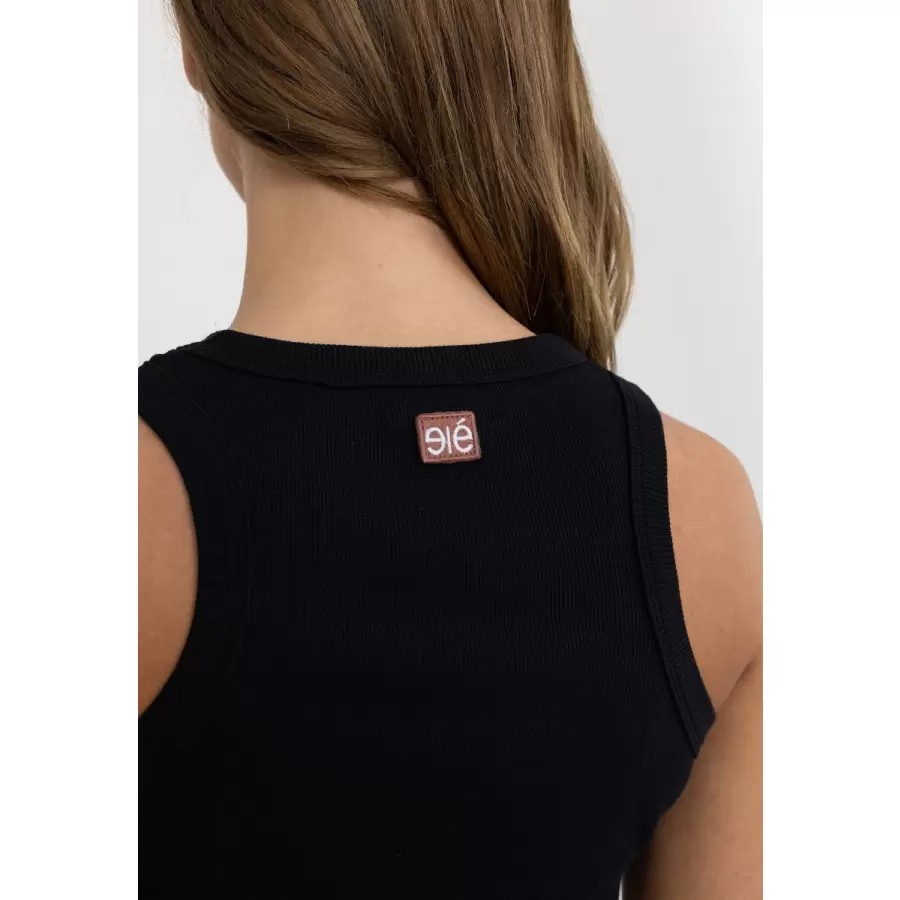 esmé studios - Blossom Racerback Rib tank, Sort