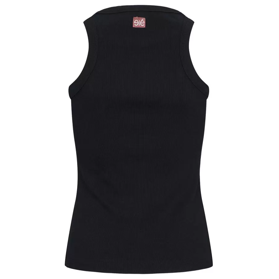 esmé studios - Blossom Racerback Rib tank, Sort