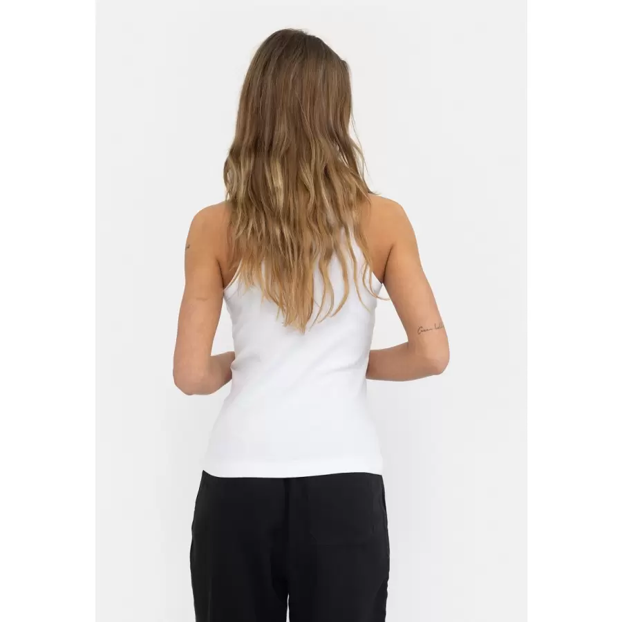 esmé studios - Blossom Racerback Rib tank, Hvid