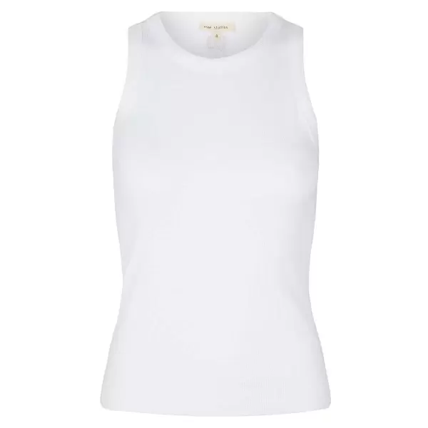 esmé studios - Blossom Racerback Rib tank, Hvid