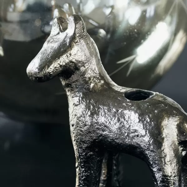 House Doctor - Lysestage Hest, Antik Sølv