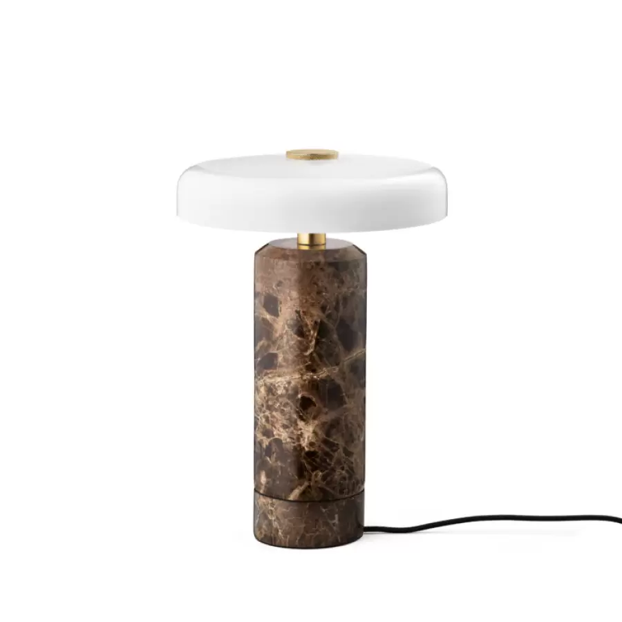 DESIGN BY US - Transportabel Bordlampe Trip - Dark Emperador/Opal Glossy