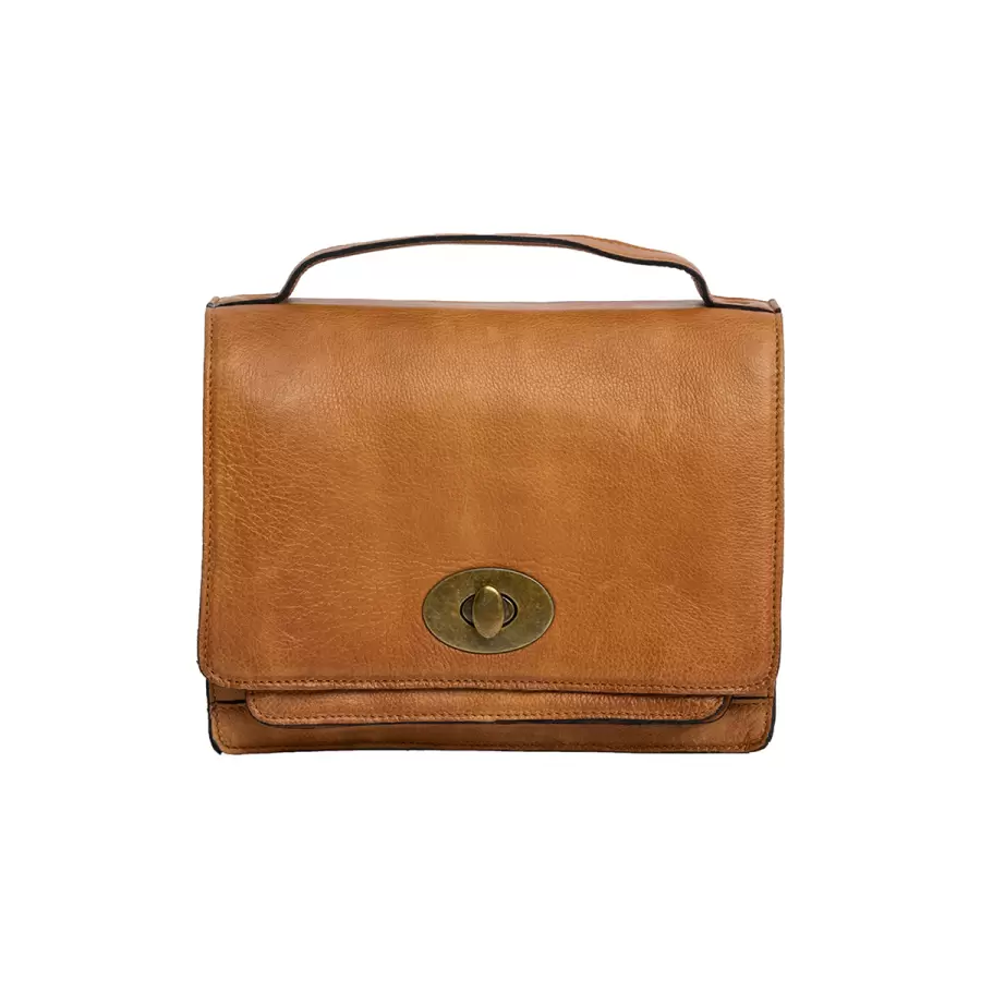 REDESIGNED - Alba Big Crossbody, Burned Tan