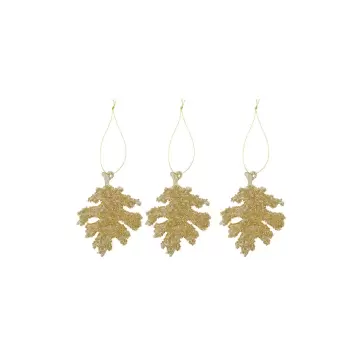 House Doctor - 3 Ornamenter Gliz, Guld House Doctor - 3 Ornamenter Gliz, Guld