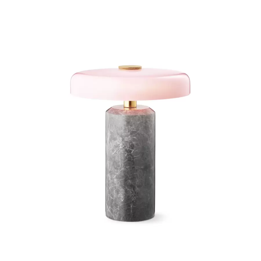 DESIGN BY US - Transportabel Bordlampe Trip - Silver/Rose Glossy