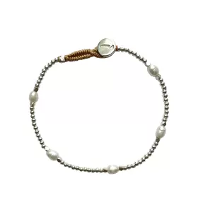 IBU Jewels - Armbånd Silver, Lulu Round Pearl