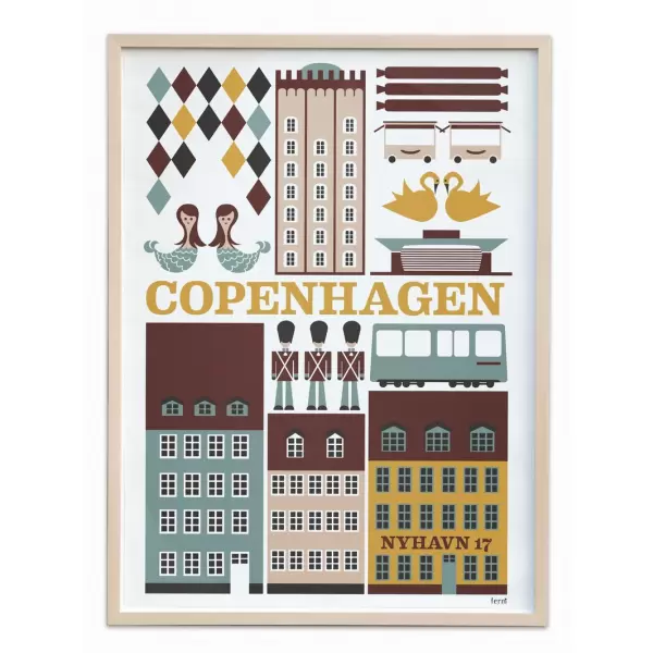 ferm LIVING - Copenhagen plakat stor