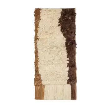 Ferm Living - Vægtæppe Edge, Offwhite/ Coffee 50*110 Ferm Living - Vægtæppe Edge, Offwhite/ Coffee 50*110