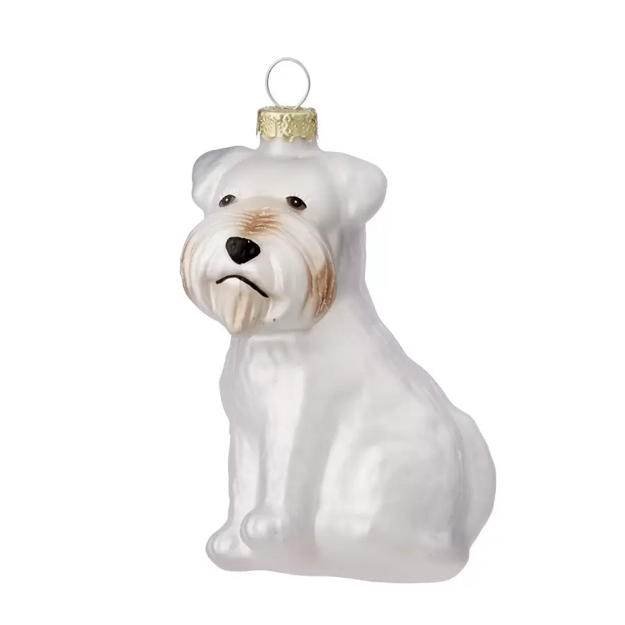 BUNGALOW - Juleornament Hund, Hvid