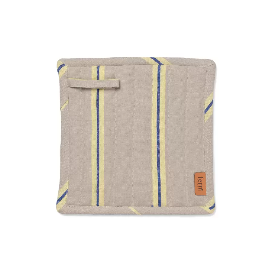 ferm LIVING - Grydelapper Hale, Oyster/Lemon/Blue 