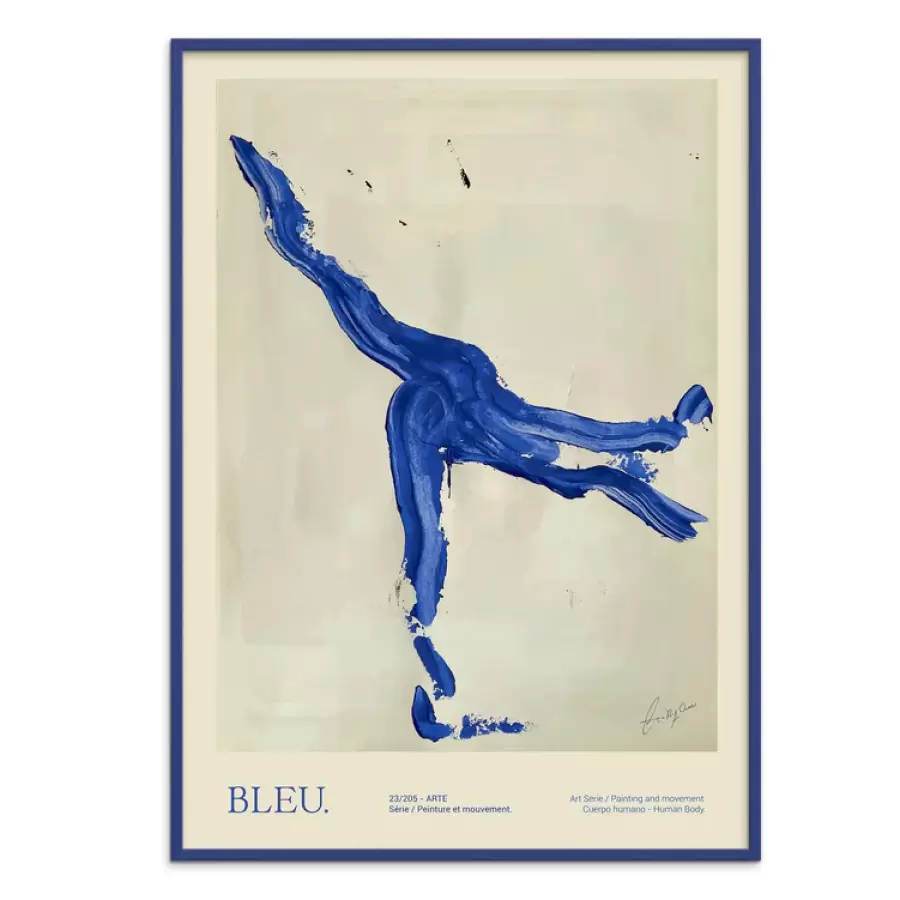 The Poster Club - Lucrecia Rey Caro, Bleu 50*70 Indrammet -  Hent selv