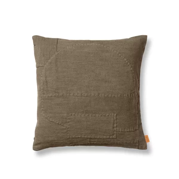 ferm LIVING - Pude Darn, Dark Taupe 50*50