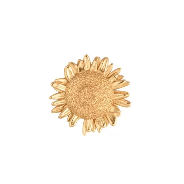 House of Vincent - Broche Mock Meadow, Forgyldt messing