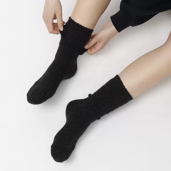 moshi moshi mind - Winter Socks, Charcoal Melange