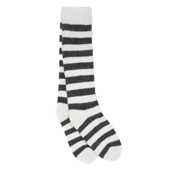 moshi moshi mind - Polar Socks, Ecru/Dark Grey