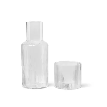Ferm Living - Ripple karaffelsæt Small, Klar Ferm Living - Ripple karaffelsæt Small, Klar