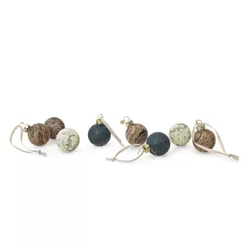 Ferm Living - 8 stk. julekugler marble, Small
