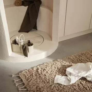 Ferm Living - Måtte Amass  Long Pile, White Pepper 50*70