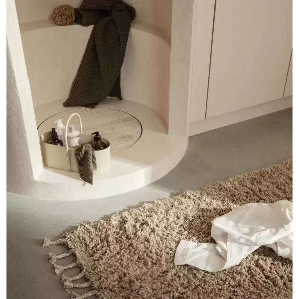 ferm LIVING - Måtte Amass70*50 cm.  Long Pile, White Pepper