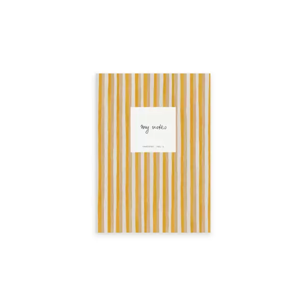 KARTOTEK - Noteshæfte Mini, Yellow Stripe