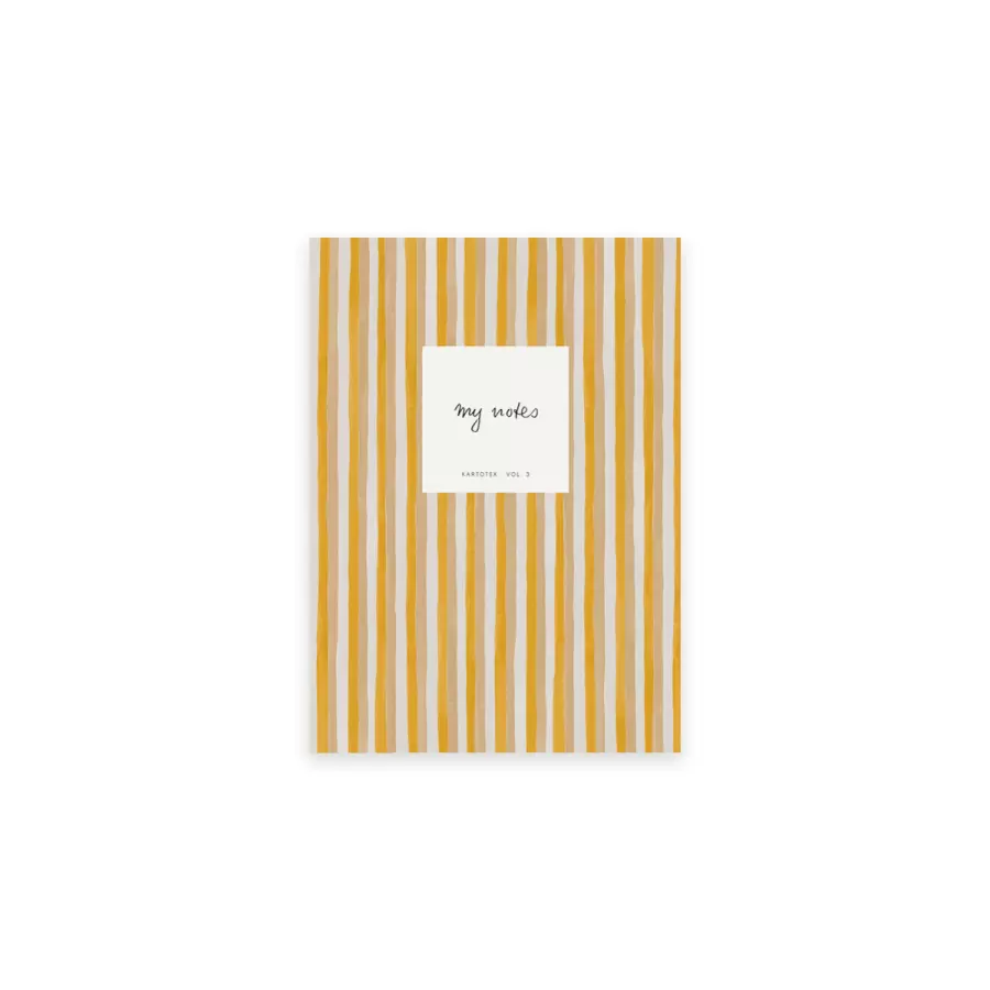 KARTOTEK - Noteshæfte Mini, Yellow Stripe