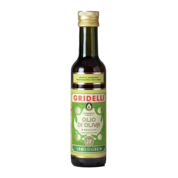Gridelli - Økologisk Ekstra Jomfruolivenolie, Basilikum 250 ml.